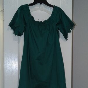 Green Short Sleeve Dress